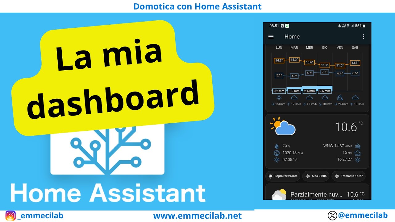 DOMOTICA CON HOME ASSISTANT | La mia dashboard WIP