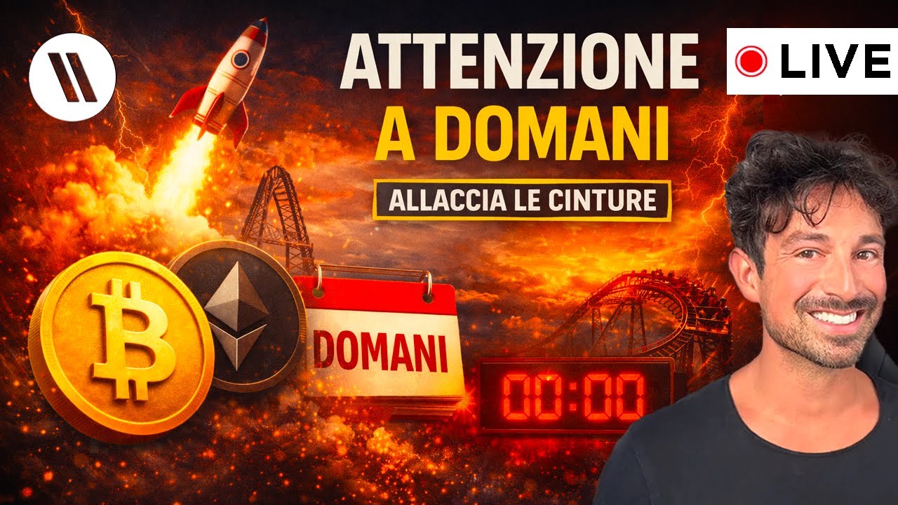 BITCOIN, CRYPTO: ATTENZIONE A DOMANI (ALLACCIA LE CINTURE E PREPARATI...)