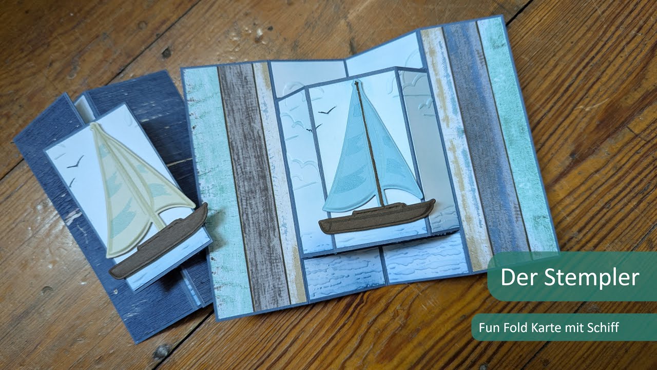 Fun Fold Karte mit Schiff | Der Stempler ~ Stampin Up!