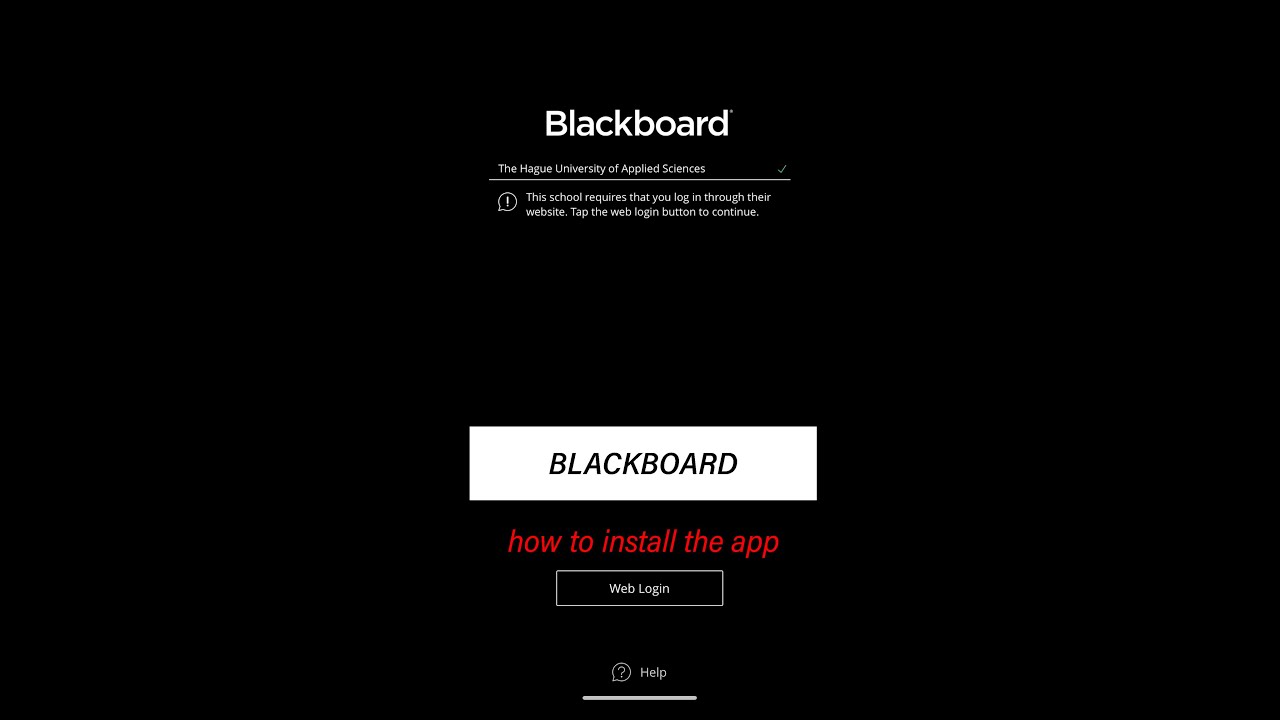 BLACKBOARD APP: how to install the app
