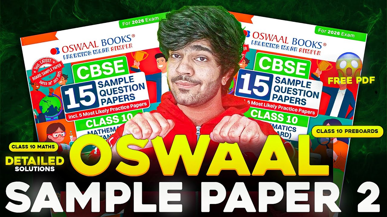 Oswaal Sample Paper 2 Solutions | Class 10 Maths Preboards Sample Paper | Boards 2025-2026