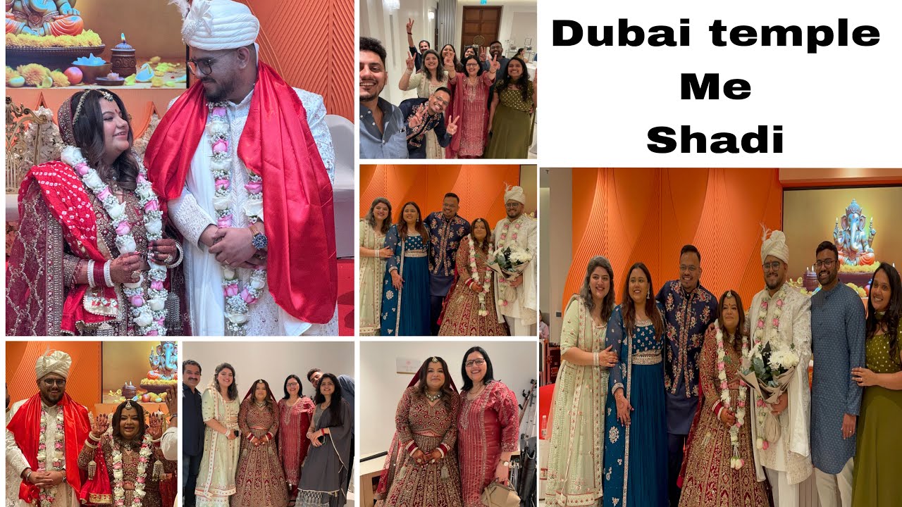 Dubai ke Mandir me shadi | Hindu Temple 🛕 jabal ali | Uae #gujarati #family #shadi #temple 