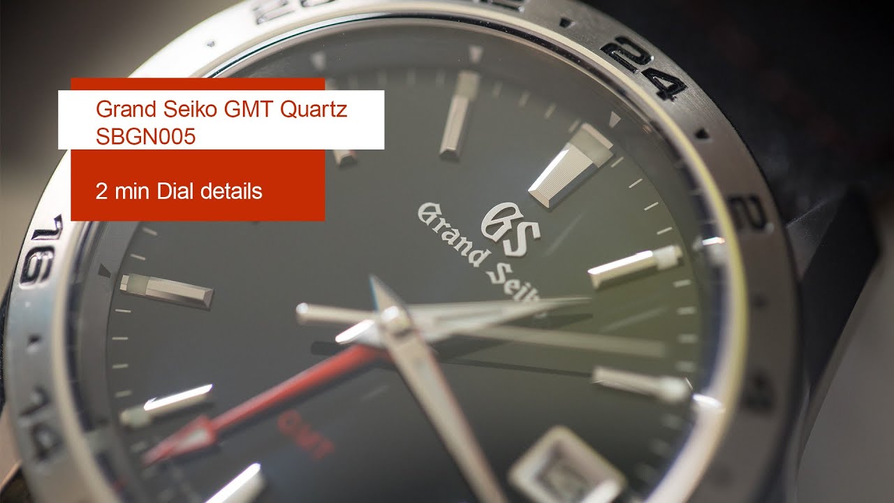 Grand Seiko GMT Quartz SBGN005 2 min Dial details preview