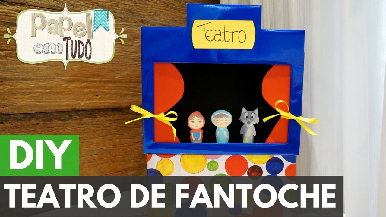 Teatro com caixa de sapato # PapelEmTudo |DIY - Faça você mesmo