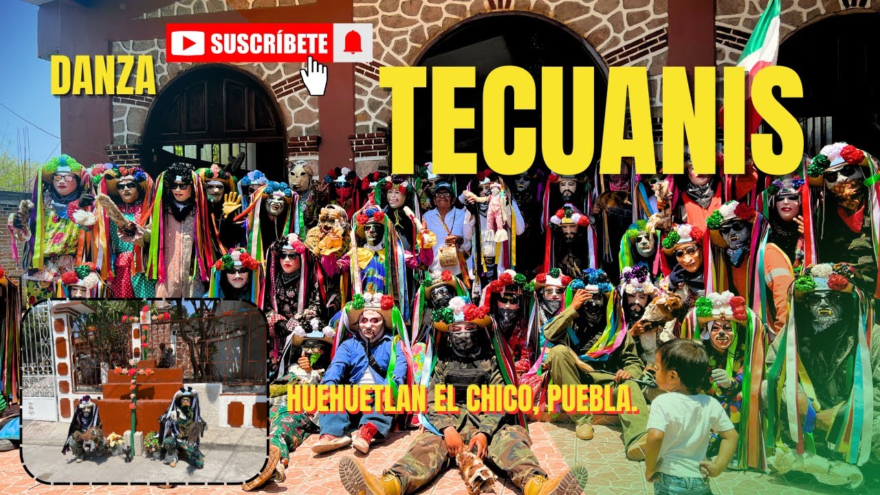 ASI ES LA TRADICIONAL DANZA TECUANES EN HUEHUETLAN EL CHICO PUEBLA 🐯
