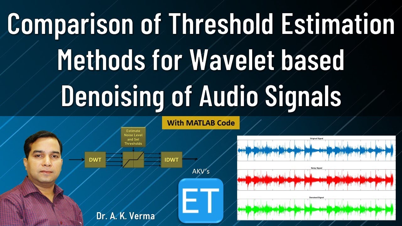 Comparison of Threshold Estimation Methods for Wavelet based Denoising of Audio Signals.