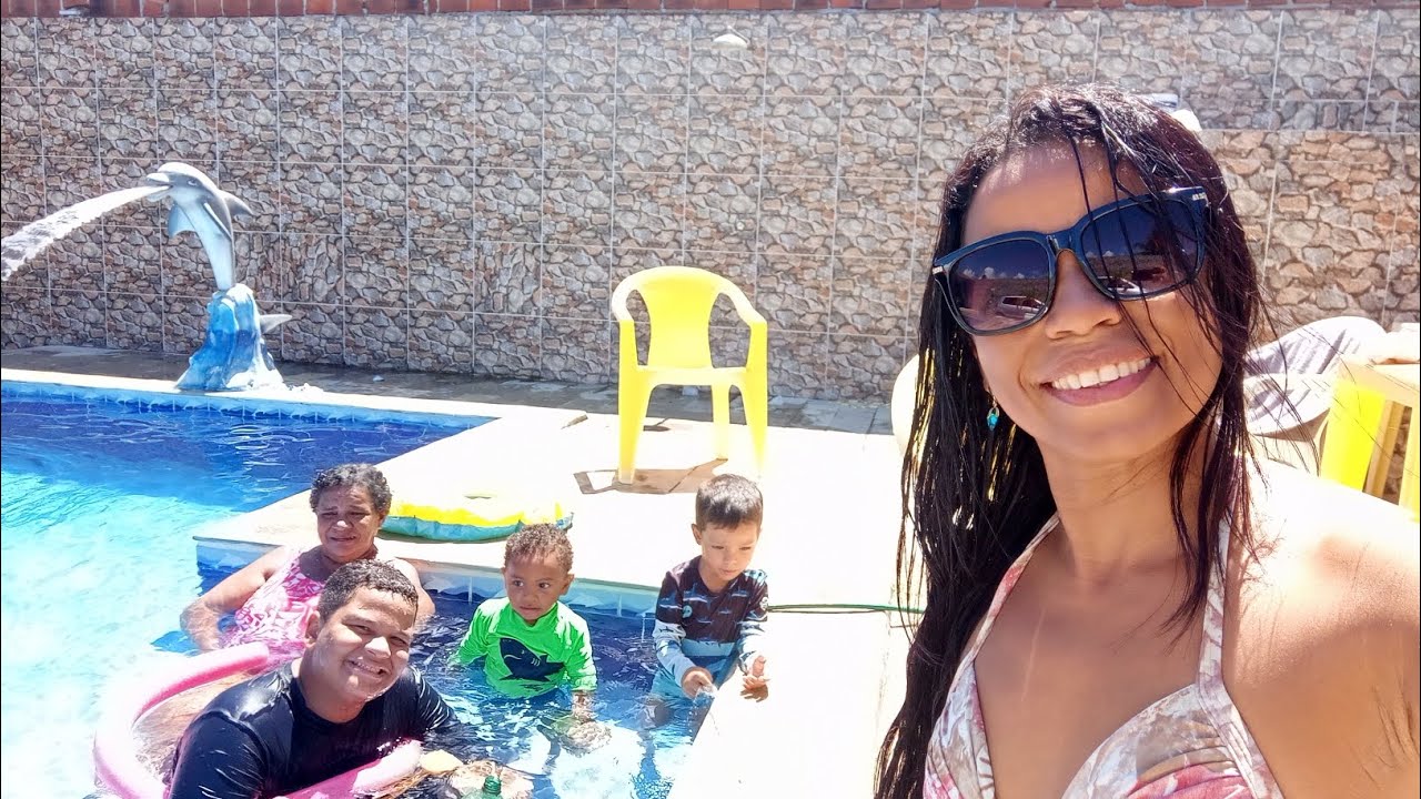 final de semana  Itamaracá/ chegamos a noite , brincando na piscina