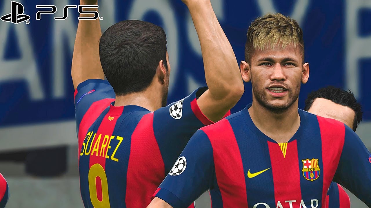 PES 2015 PS5 - Barcelona vs Paris Saint Germain Ft. Messi, Suarez, Neymar, | UEFA Champions League