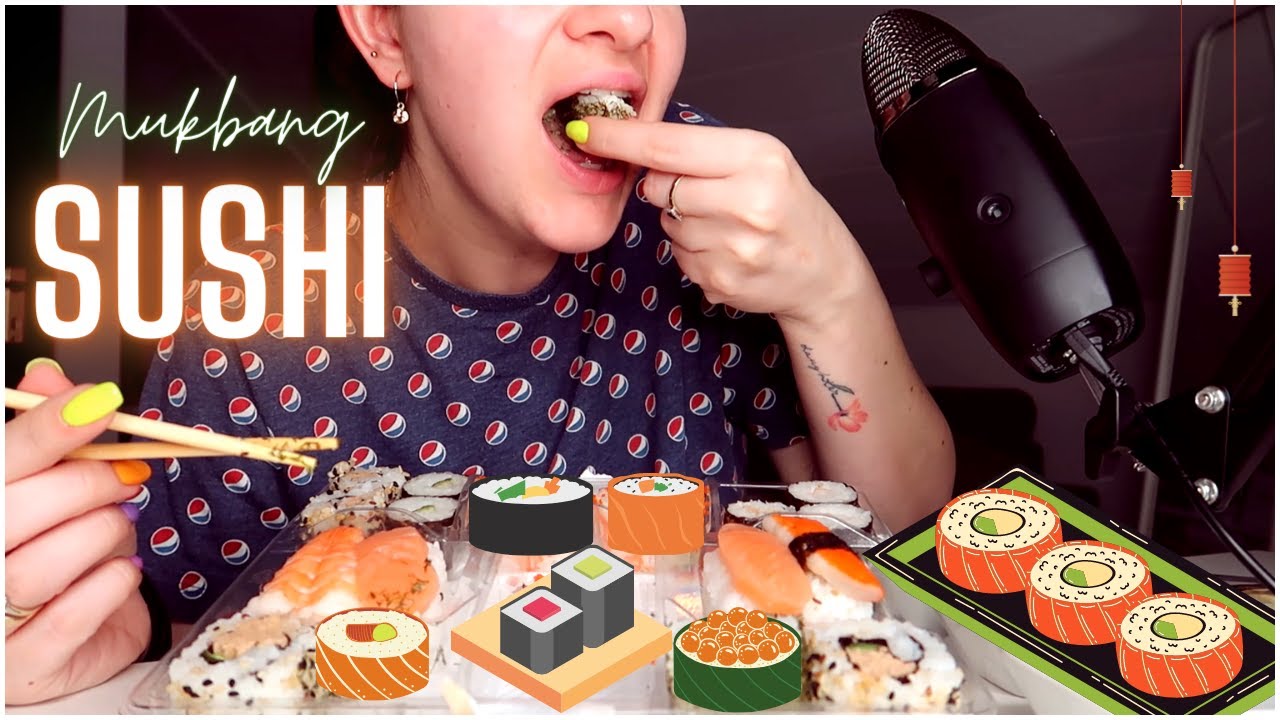 MUKBANG • Sushi Time • Eating Sounds/Dźwięki Jedzenia • ASMR Po Polsku