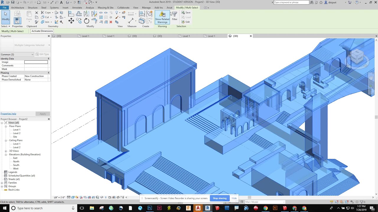 Как импортировать SketchUp в Revit в качестве объекта + добавить крышу/стены и т. д. к объекту