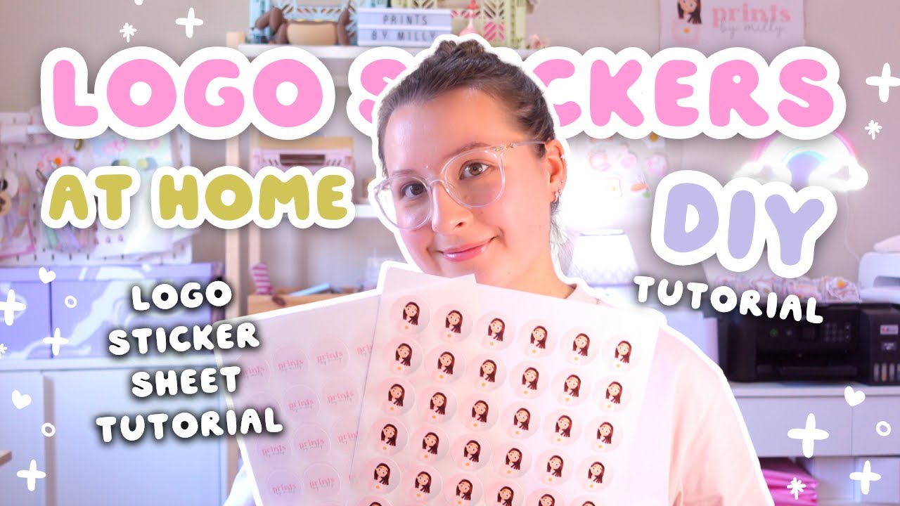 HOW TO MAKE LOGO STICKER SHEETS at home for your small business 🌸 using the silhouette portrait 3