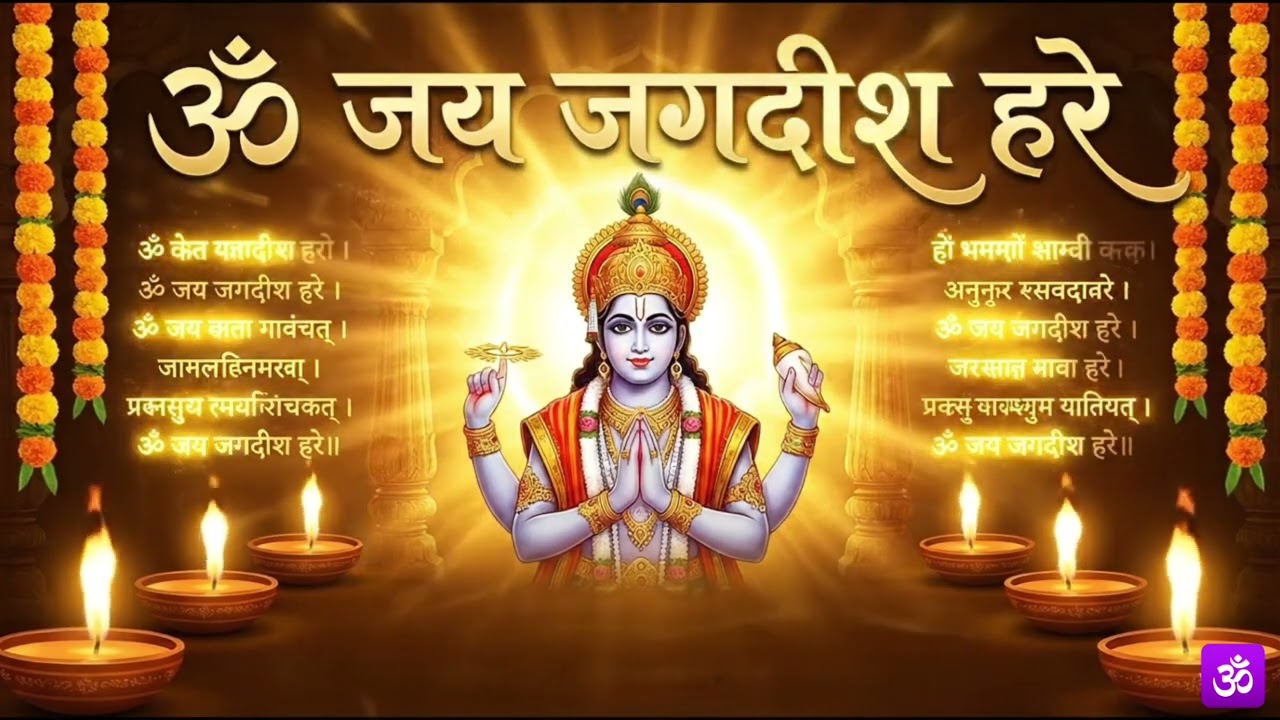 Om Jai Jagdish Hare Aarti with Lyrics | ॐ जय जगदीश हरे | Most Popular Vishnu Aarti