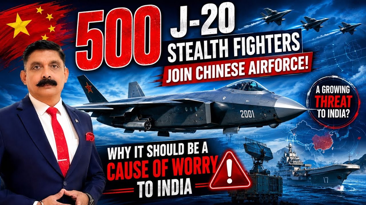 China's 500 J-20 Fighters: A Serious Challenge for India?