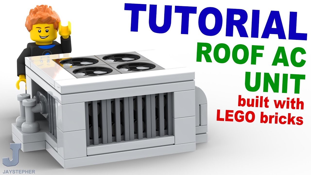 How To Make A Roof-Mounted Air Condition Unit Using LEGO Bricks Easy Tutorial