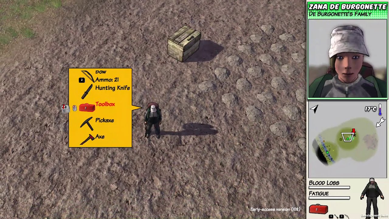 Survivalist Invisible Strain Settlement: (Day 1) Placing base necessities