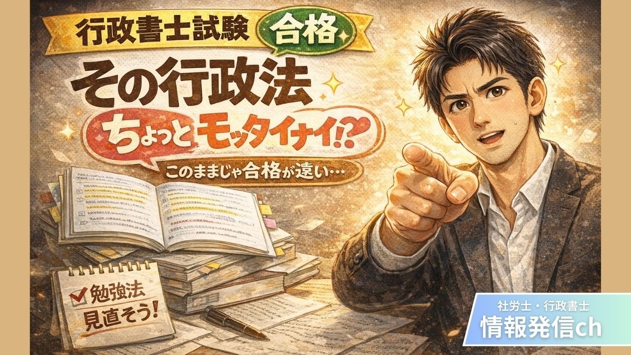 【行政書士試験】　行政法の“落とし穴？”　間違った勉強法5選　得点を伸ばす勉強法