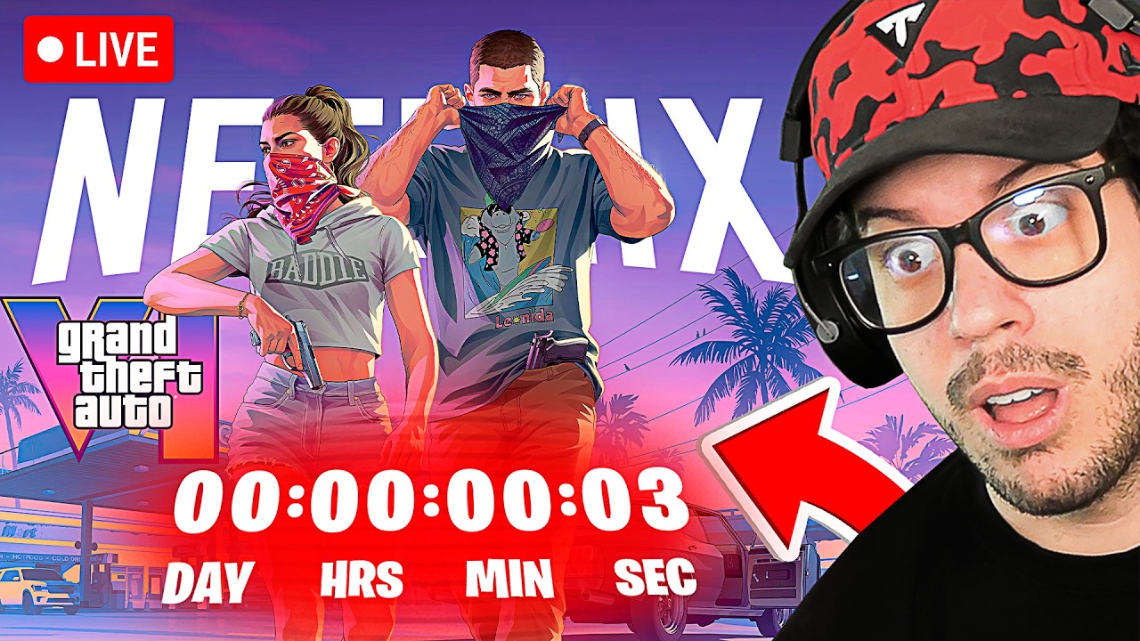 🔴 LIVE! - GTA 6 GAMEPLAY COUNTDOWN for NETFLIX EXTENDED LOOK! (REACTION)