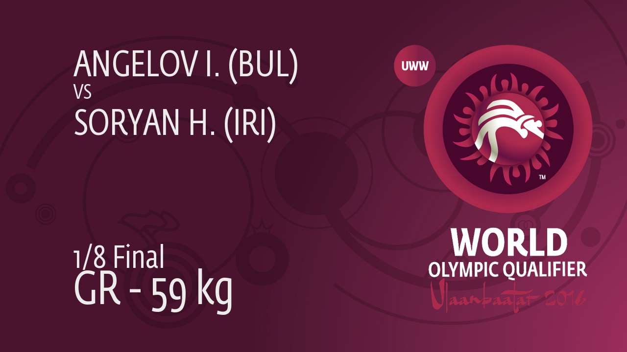 1/8 GR - 59 kg: I. ANGELOV (BUL) df. H. SORYAN (IRI), 9-4
