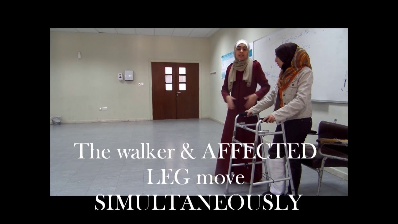 How to use standard walker with partial weight-bearing