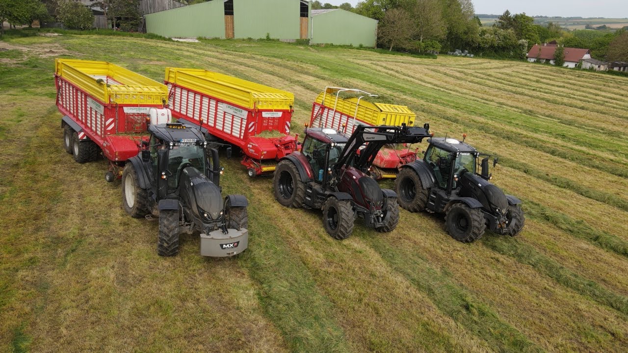 3 autochargeuse au ramassage d’herbe |Pottinger | Valtra | sas RGCD |🚜💨🌾