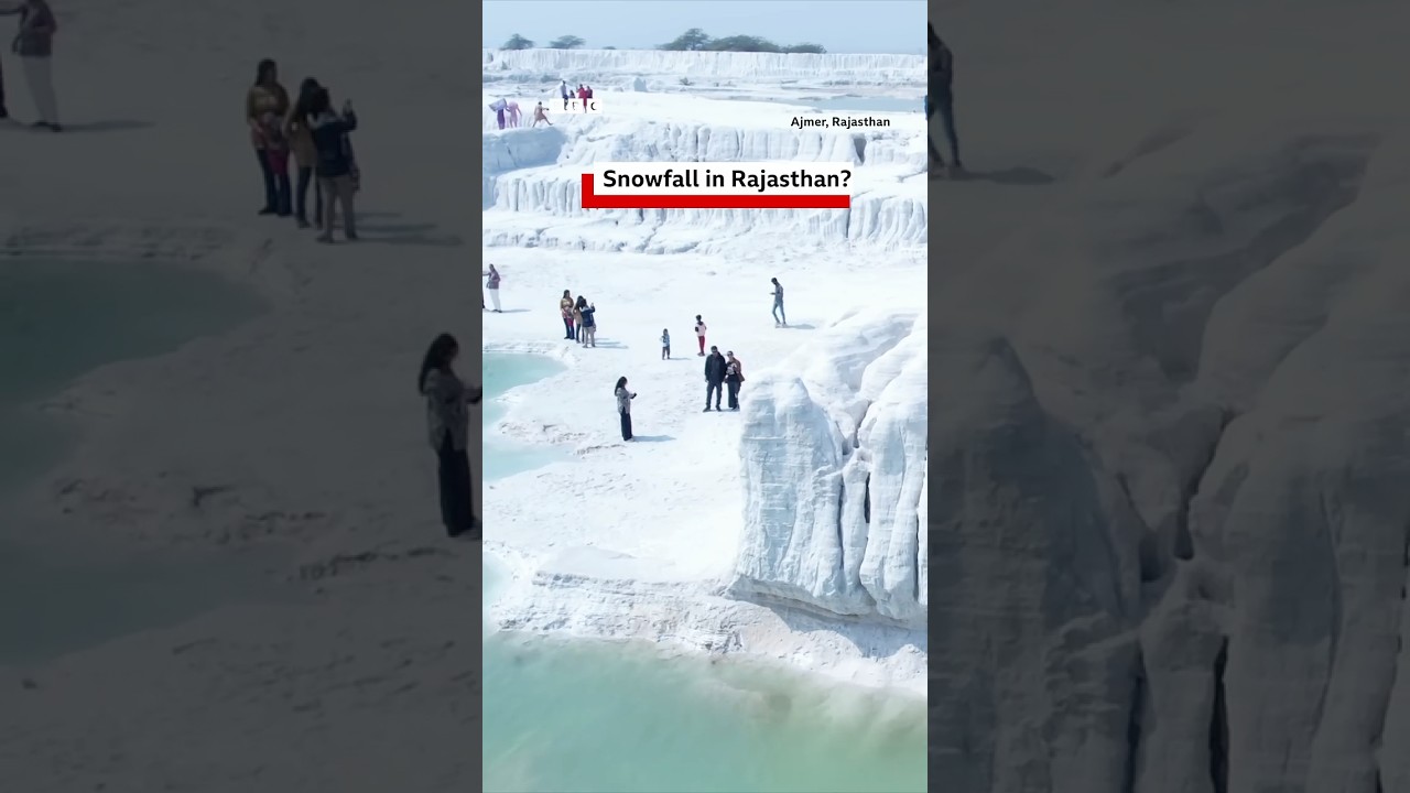 Inside Rajasthan&rsquo;s &lsquo;snowfall&rsquo; spot that&rsquo;s not what it seems | BBC News India
