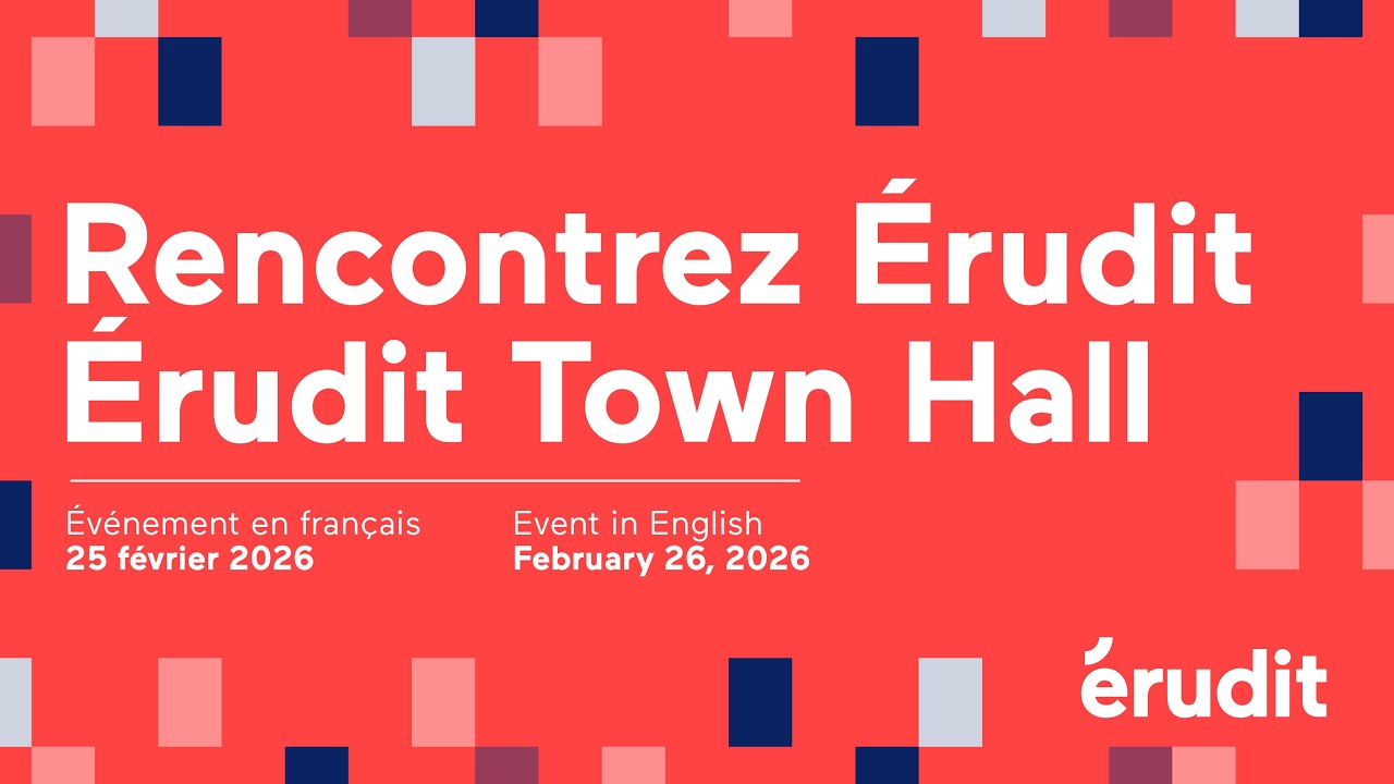 Érudit Town Hall 2026: Year in Review and Looking Ahead