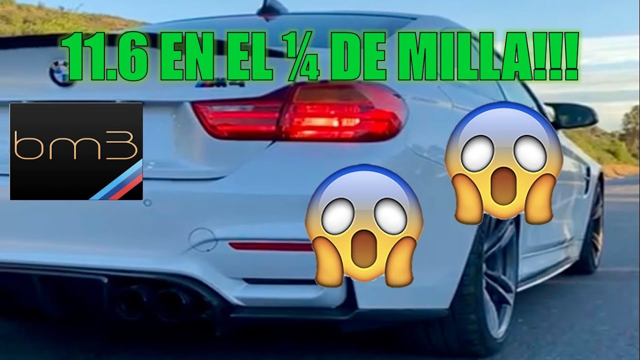 BMW M4 STAGE 1 Bootmod3!!! TIEMPOS CUARTO DE MILLA 0-100 100-200!!!!