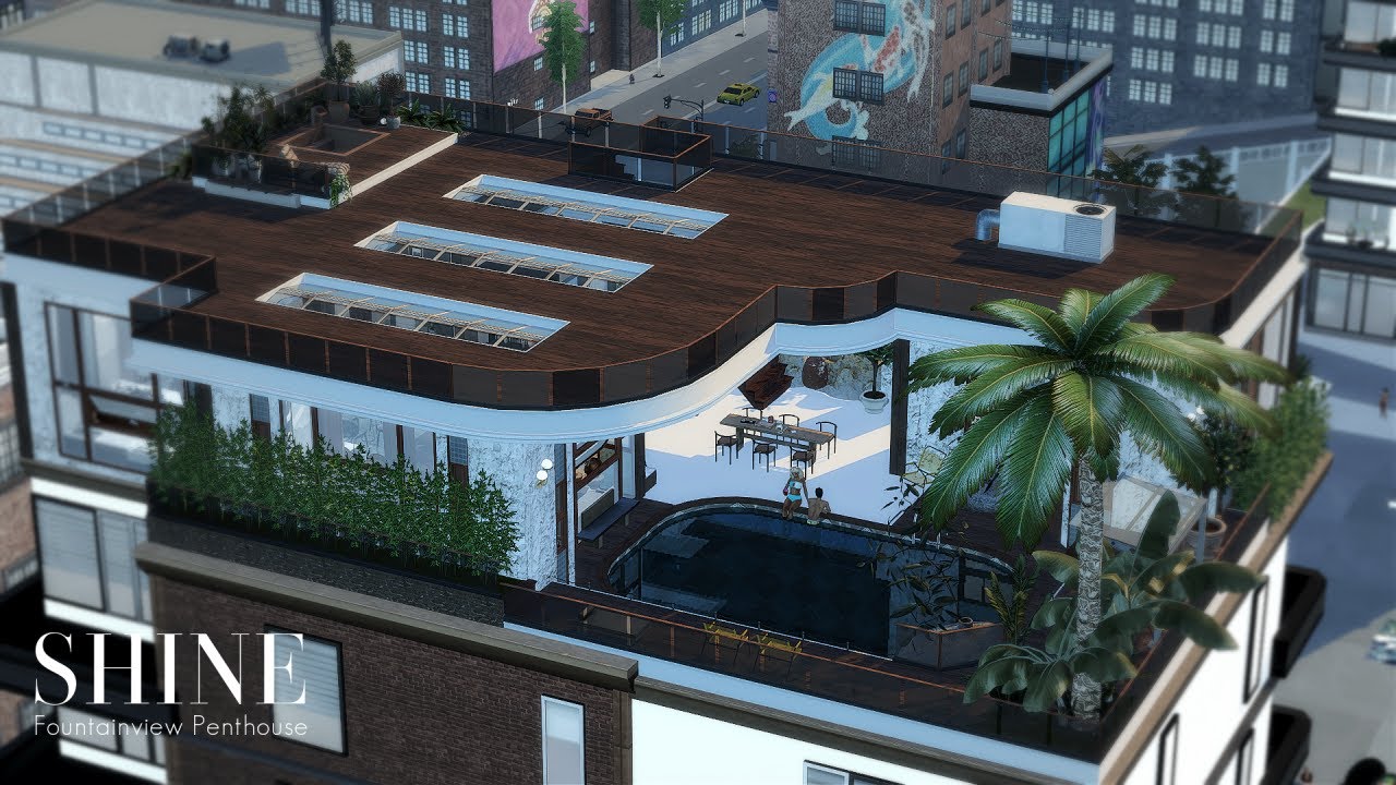 SHINE PENTHOUSE | The Sims 4: CC Build