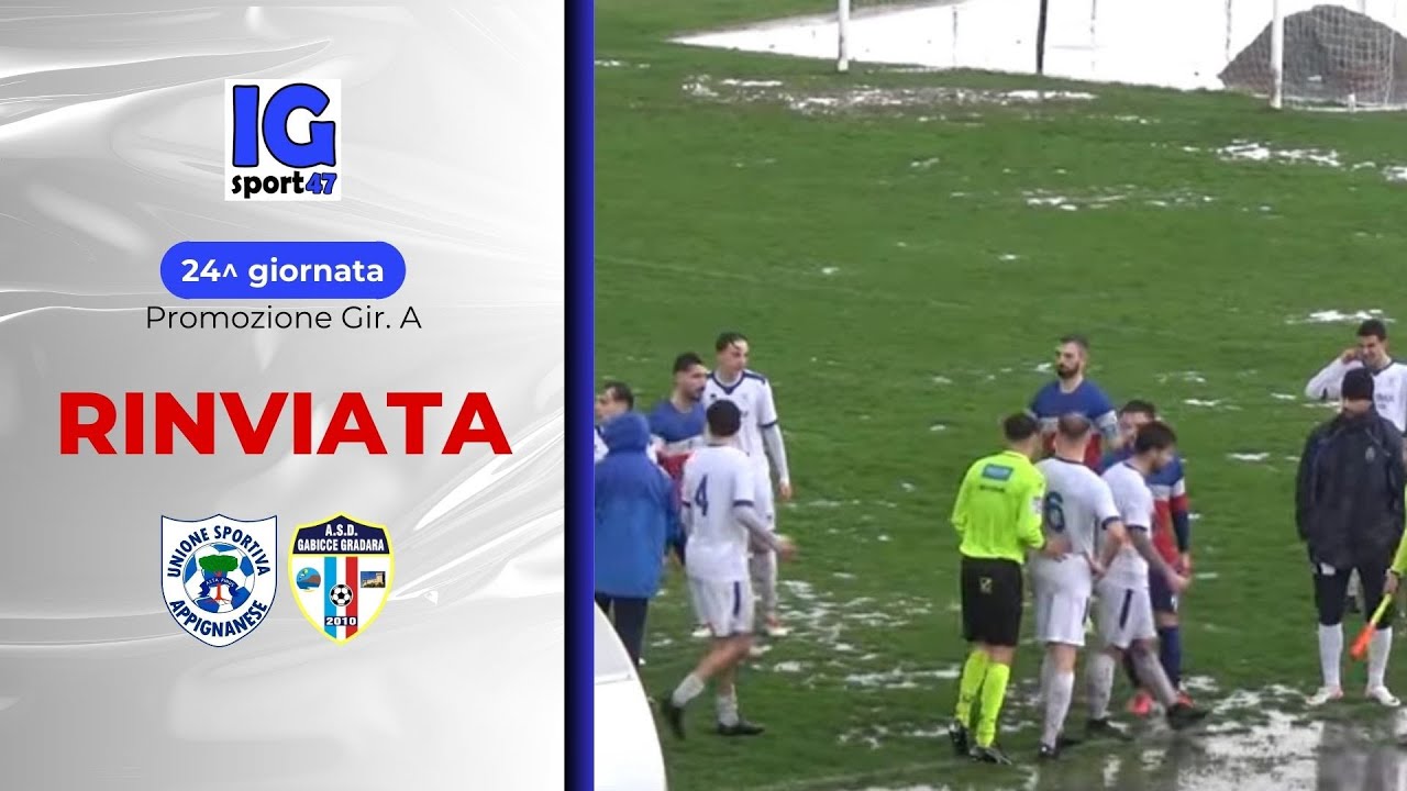 Appinganese vs Gabicce Gradara Rinviata per Pioggia Promozione Girone A