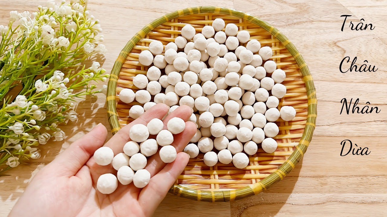 Cách làm trân châu nhân dừa không cần nhào bằng nước nóng | Cách làm trân châu dai giòn tại nhà