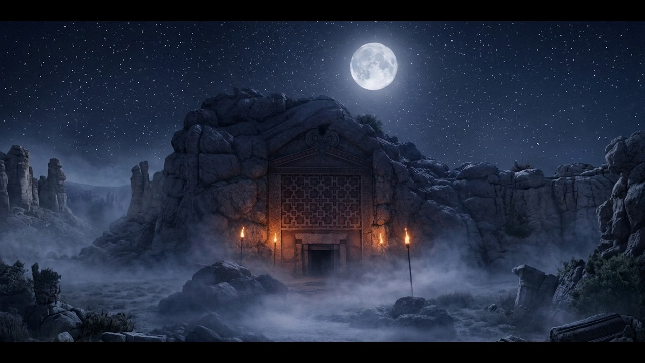 Cybele Temple | Ancient Phrygian Ambient at Midas Monument (Rain, Thunder, Night Atmosphere)