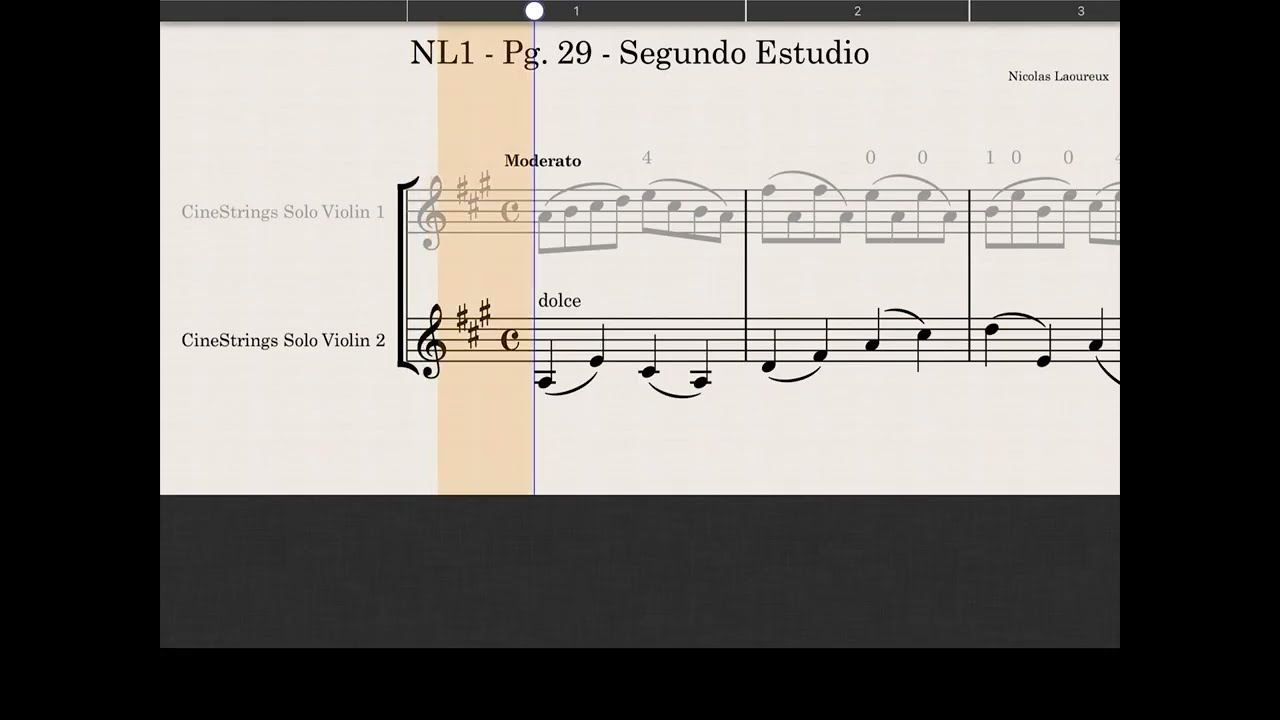 Pg 29 - Segundo Estudio - Violin 2 - Nicolas Laoureux I - Violino