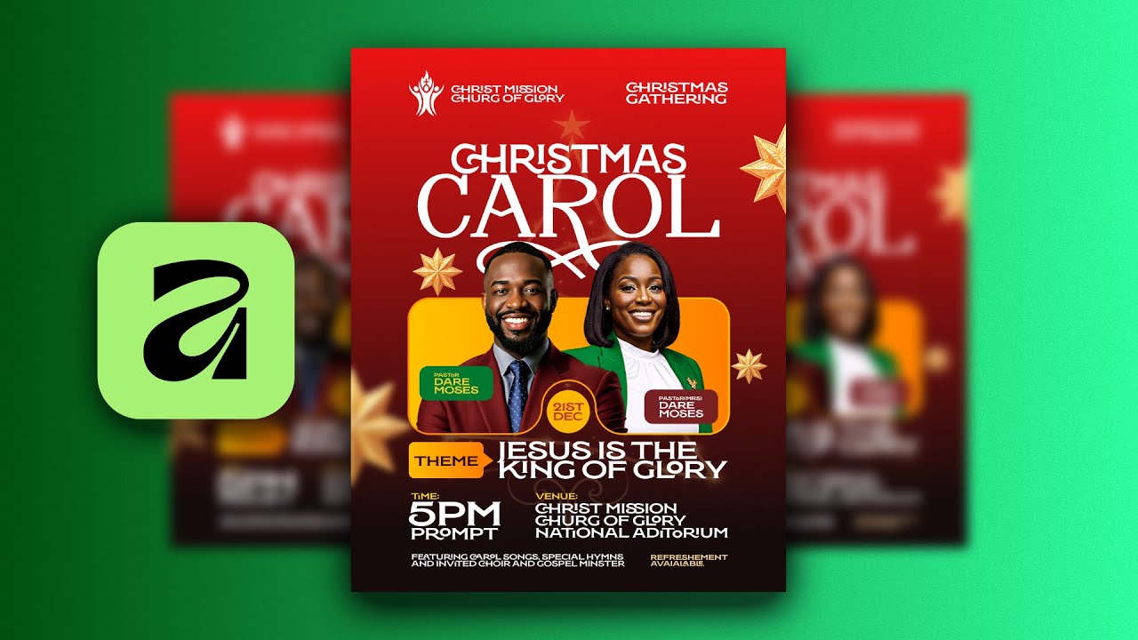 How To Make Professional Christmas Carol Poster Using Affinity Design For All Social Media Design