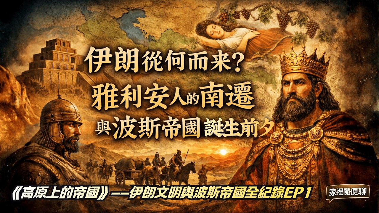 伊朗從何而來？雅利安人的南遷與波斯帝國誕生前夜｜伊朗文明史 EP1《家裡隨便聊》