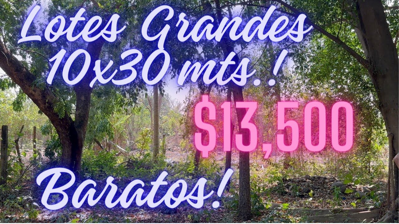 🟣 NO DISPONIBLE #86 HERMOSOS LOTES GRANDES 10x30 mts. $13,500 AGUA Y ELECTRICIDAD Cerca Aeropuerto