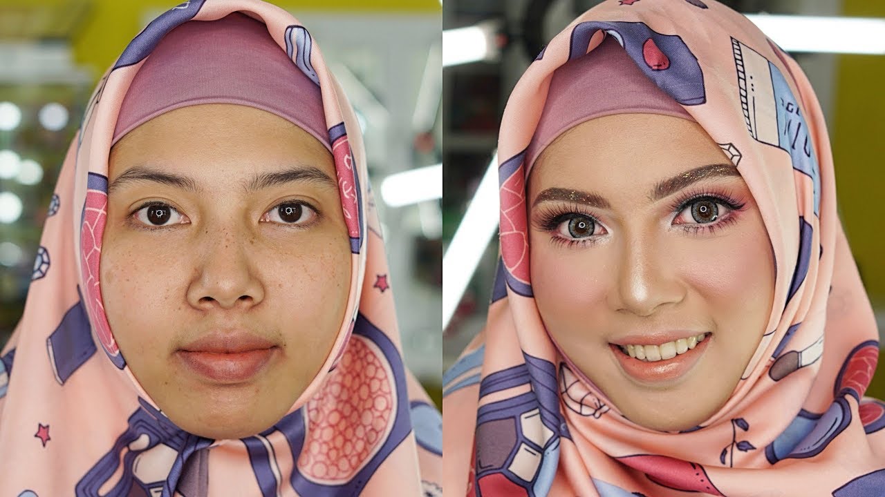 Barbie Glam Makeup Tutorial di wajah Chubby dan Alis Bergliterrr Hitss
