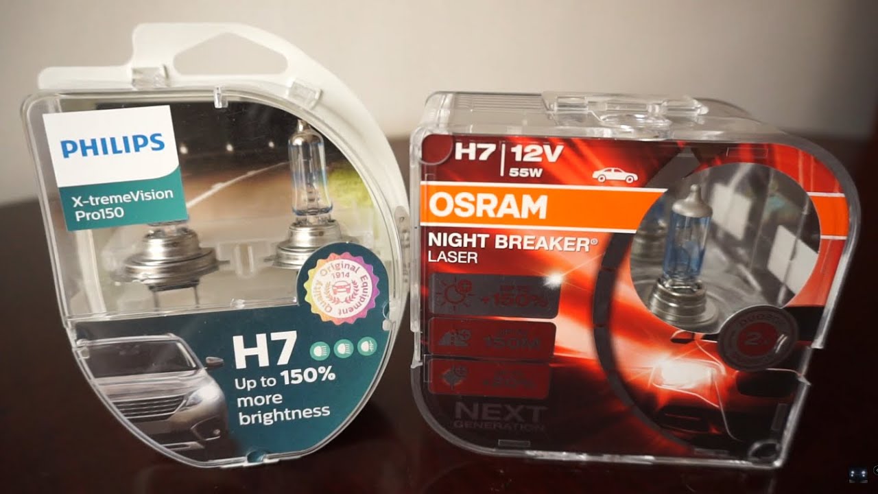 Philips X-tremeVision Pro150 vs OSRAM Night Breaker LASER NEXT GENERATION