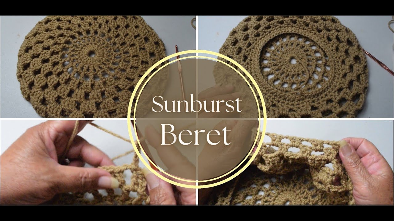 A SIMPLE & Beautiful Sunburst Beret Pattern #crochet #tutorial