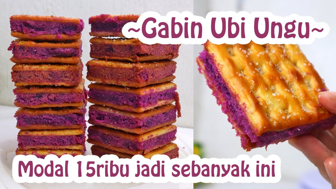JAJANAN PASAR KEKINIAN TERBARU !! MODAL 15RIBU JADI GABIN UBI UNGU SEBANYAK INI - WAJIB COBA