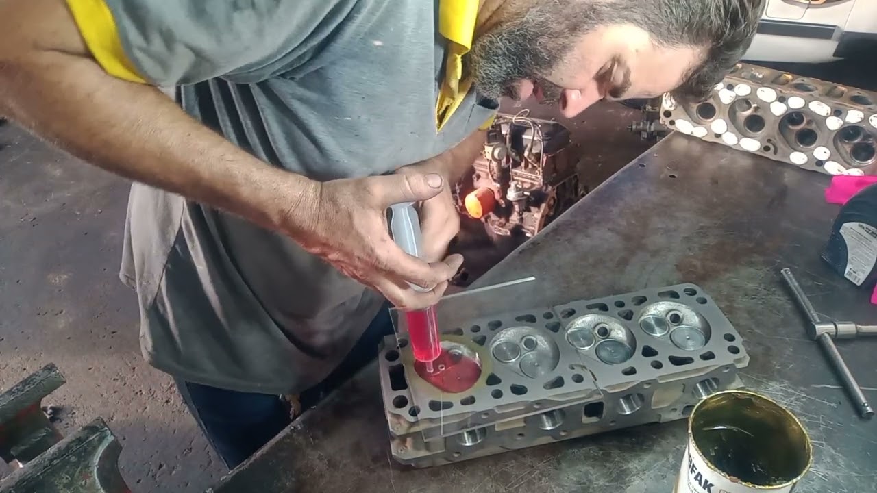 Cabeçote preparado Chevette 1.4 parte 4       Medindo camara de combustão