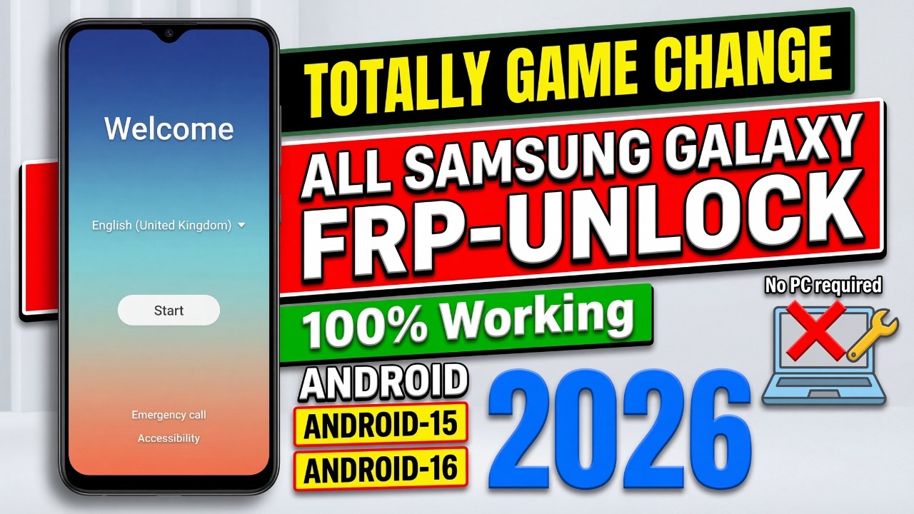Samsung FRP Lock Removal 2026 | Android 15/16 Security Patch | Bypass Without PC | All Models