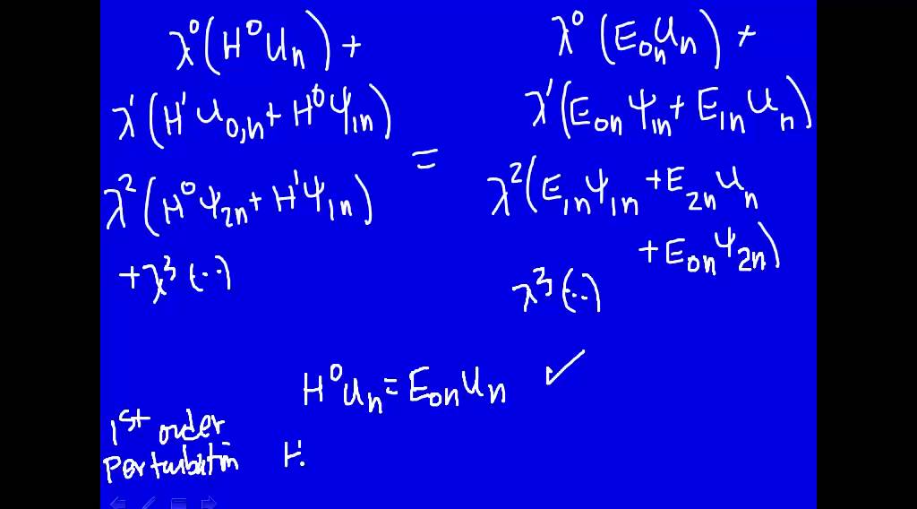 Perturbation theory