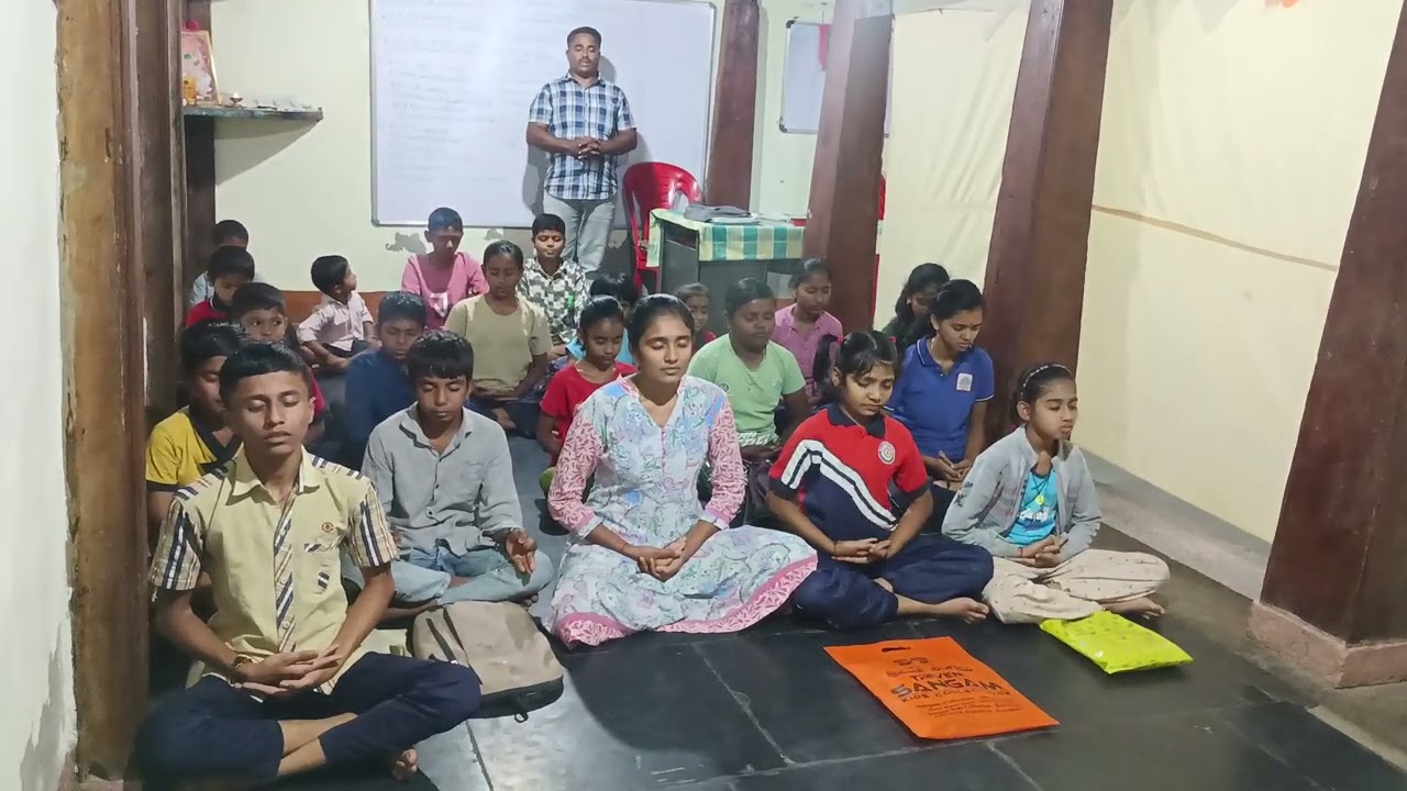 Our students are doing prayer , prepared for the annual exam, ktc class Ugargol by shreedhar sir 