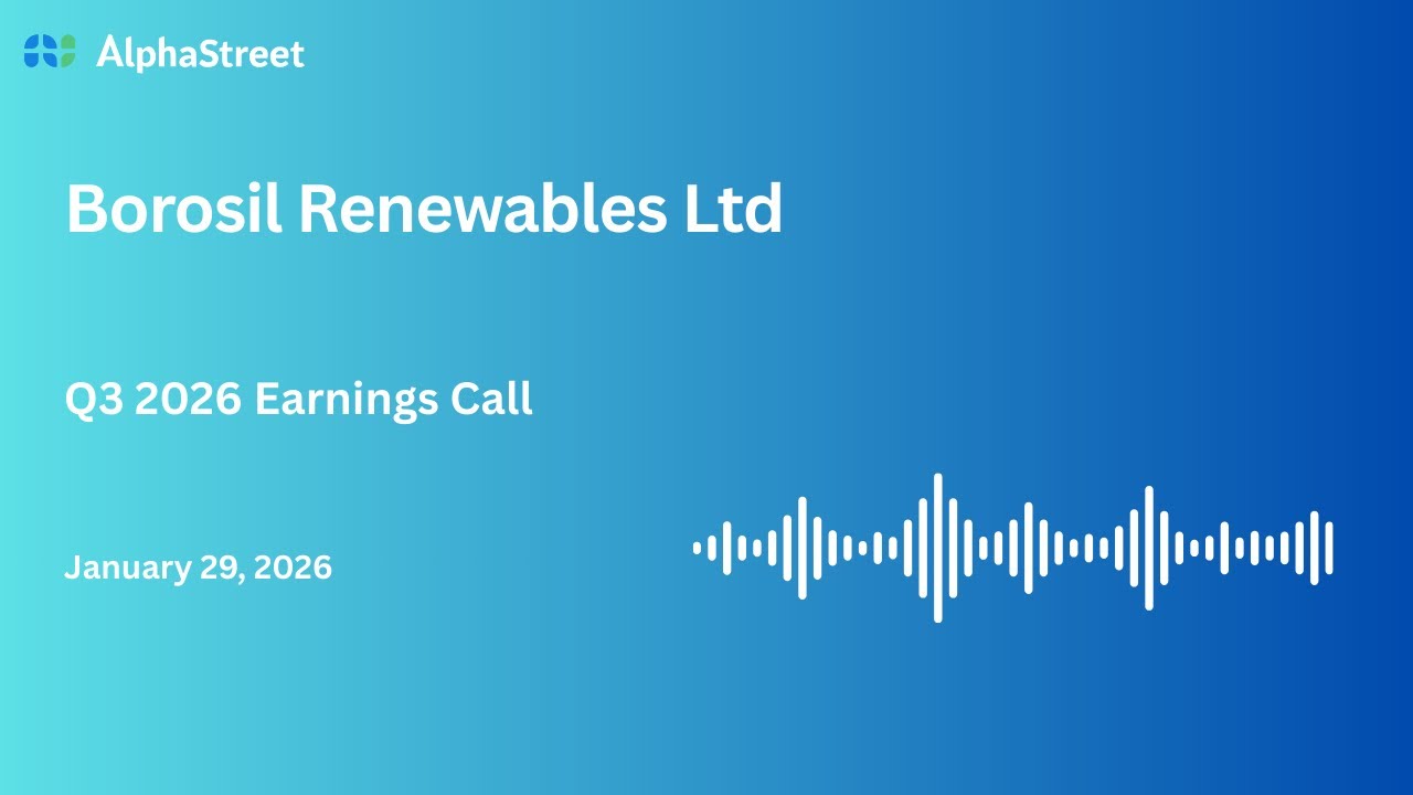 Borosil Renewables Ltd Q3 FY2025-26 Earnings Conference Call