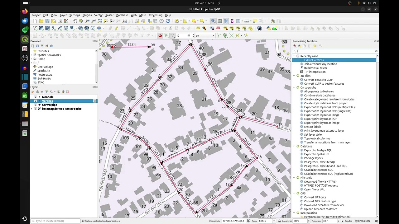 #65 QGIS - Это простой способ задать названия начальных и конечных канализационных люков для учас...