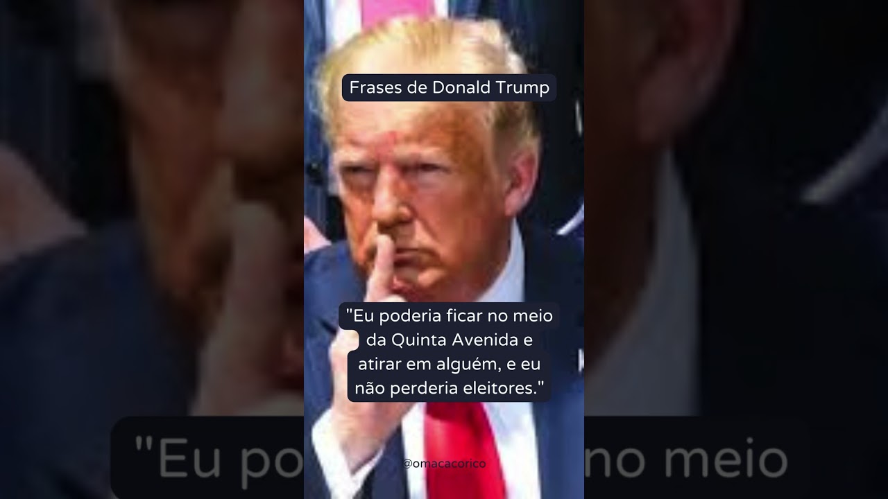 Ser&aacute; que foi porque ele disse isso? Frase 3. #trump #donaldtrump #noticia #mundo #viral