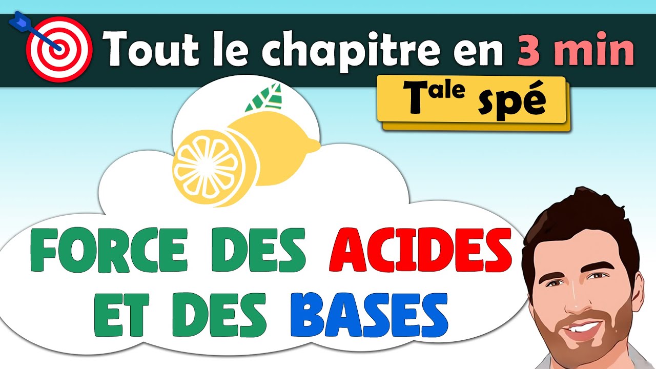 🔥 Tout le chapitre FORCE des ACIDES et des BASES en 3 min | Terminale spé physique chimie | Lycée