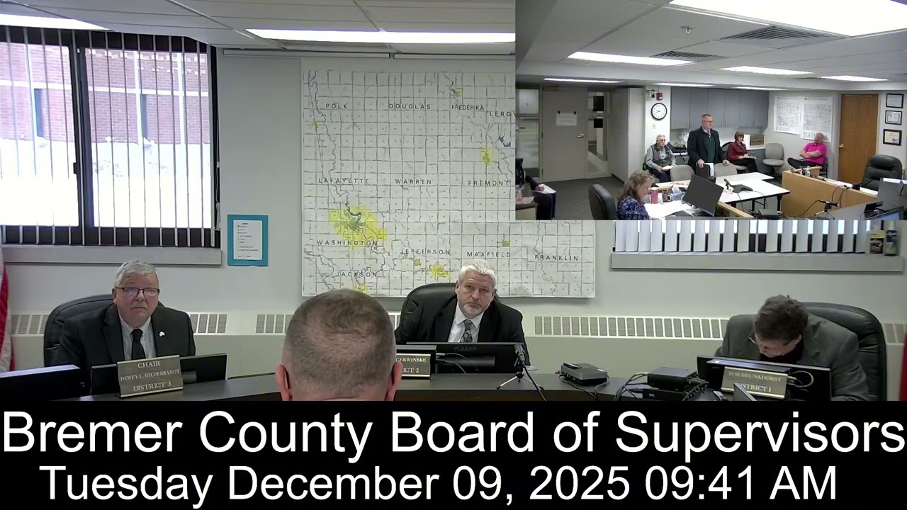 Bremer County Board of Supervisors Meeting - December 9, 2025