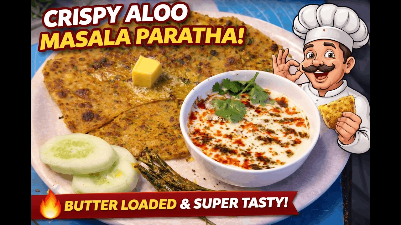 Crispy Aloo Masala Paratha 😍 Butter Loaded & Super Tasty!