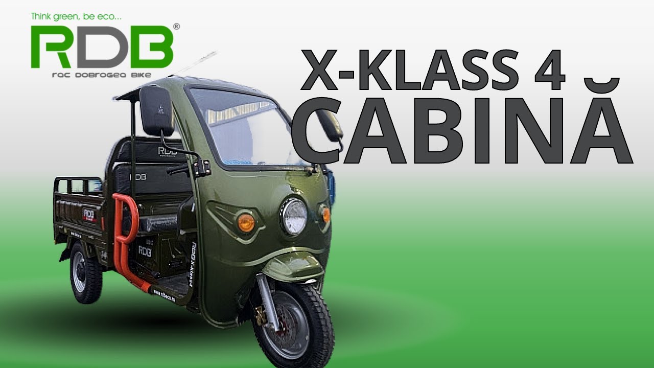 Prezentarea vehiculului RDB X-Klass4 cu cabina, 3500W, Fara permis, 25 km/h